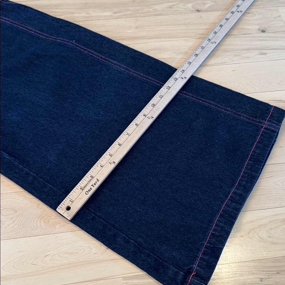 Women’s kik girl-kikwear Wide Leg Rave Jeans-Skater-Bright Pink Detail-90s-9 - Picture 6 of 10